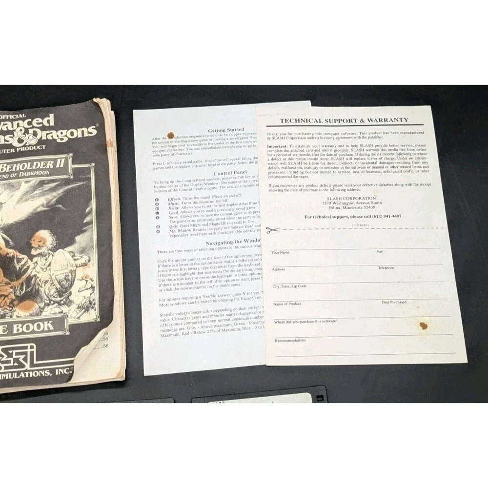 SSI AD&D Dungeons and Dragons Eye of the Beholder II IBM Big Box PC 3.5
